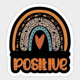 Leopard Rainbow Print.POSITIVE & HAPPY Sticker